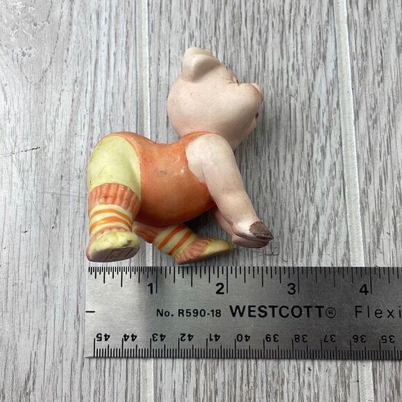 George Good Ceramic Pig Figurine Warm Up Stretching Aerobics - Picture 8 of 8